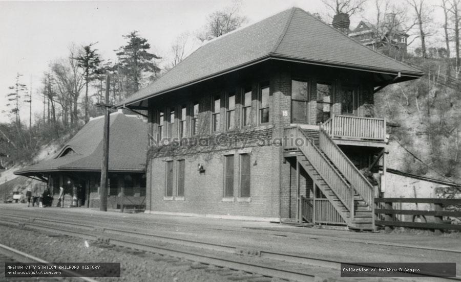 Postcard: Railroad Station, Riverside, Massachusetts